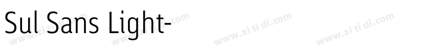 Sul Sans Light字体转换